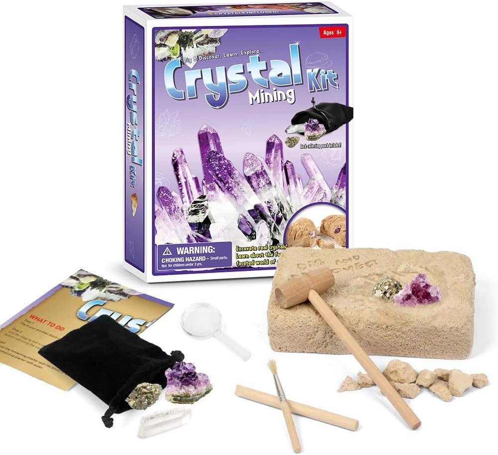 Crystals DIY Mining Kit Geology - 3 years+ 9 pieces