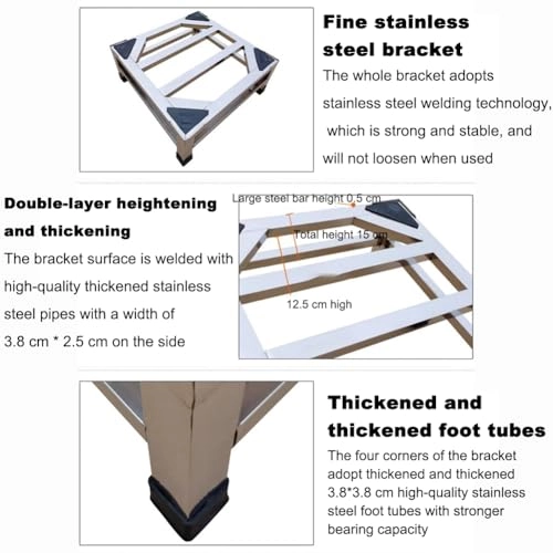 Washing Machine Base - Stainless Steel 4-Leg