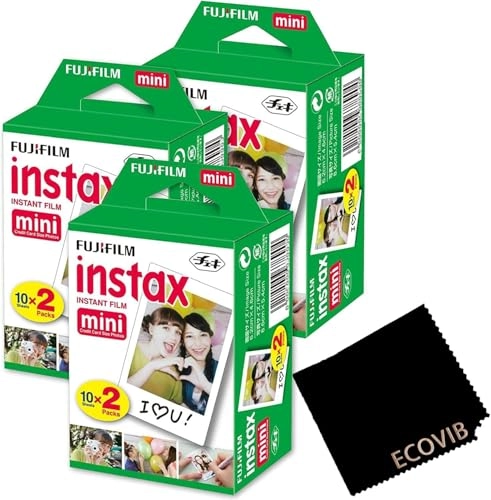 Instax Mini Instant Film - 60 Sheets 3 Packs Of 20 Film Sheets