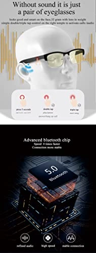 Bluetooth Glasses - Bluetooth 5.0 5-hour call time