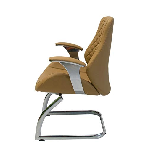 Desk Chair - PU Leather Brown High Back