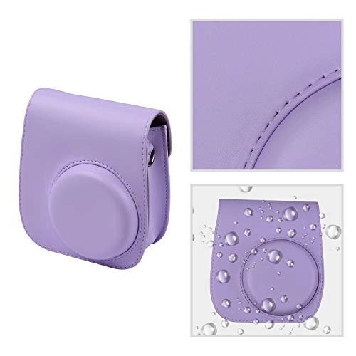 Instant Camera Accessories Kit + Camera Bag + Camera Strap + Photo Album + Photo Clips + Photo Frame + Hanging String + Stickers + Pen + Filt - 12-in-1 leather