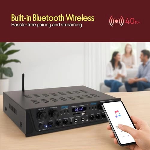 PTA44BT - 2 ¼” microphone inputs 500 WATT POWER