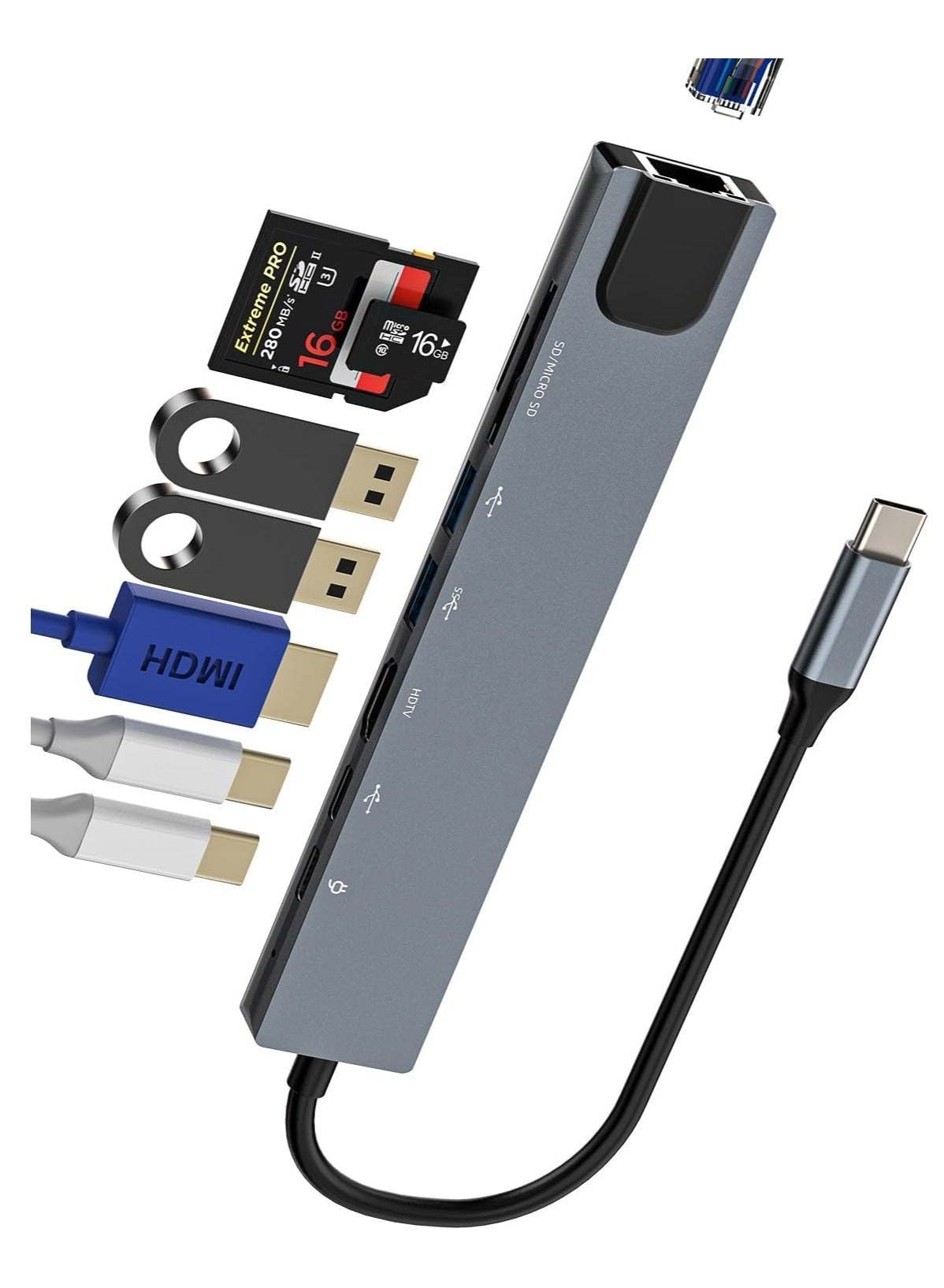 USB C Hub - USB 3.0 4K@30Hz