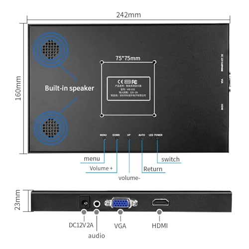 DE-133-banjin-HDMI-VGA - 13.3 Inches 1920 x 1080 Pixels