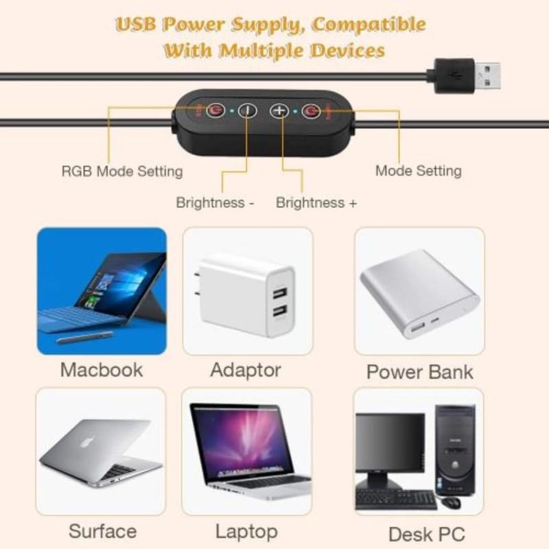 Ring Light - RGB 16 Colors Desktop Soft LED