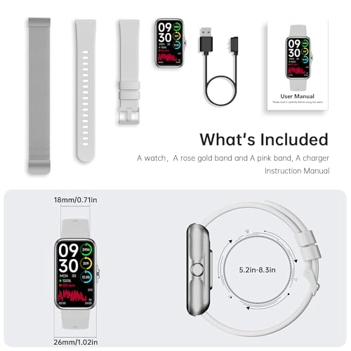 Fitness Tracker - 1.47" HD 24/7 Heart Rate Blood Oxygen
