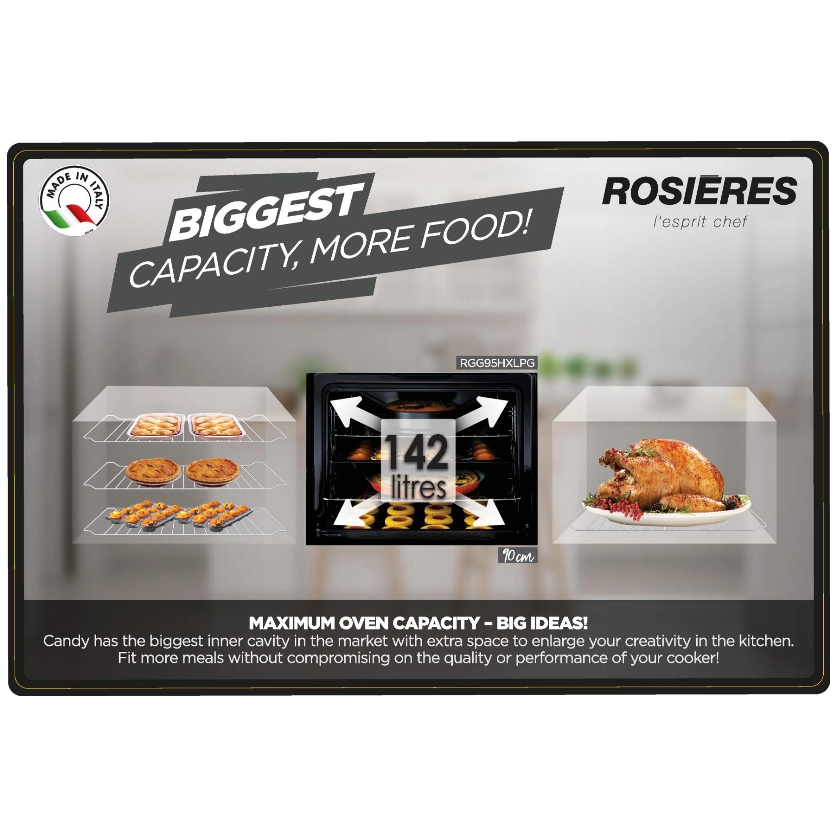 Rosieres RGG95HXLPG GAS Cooker
