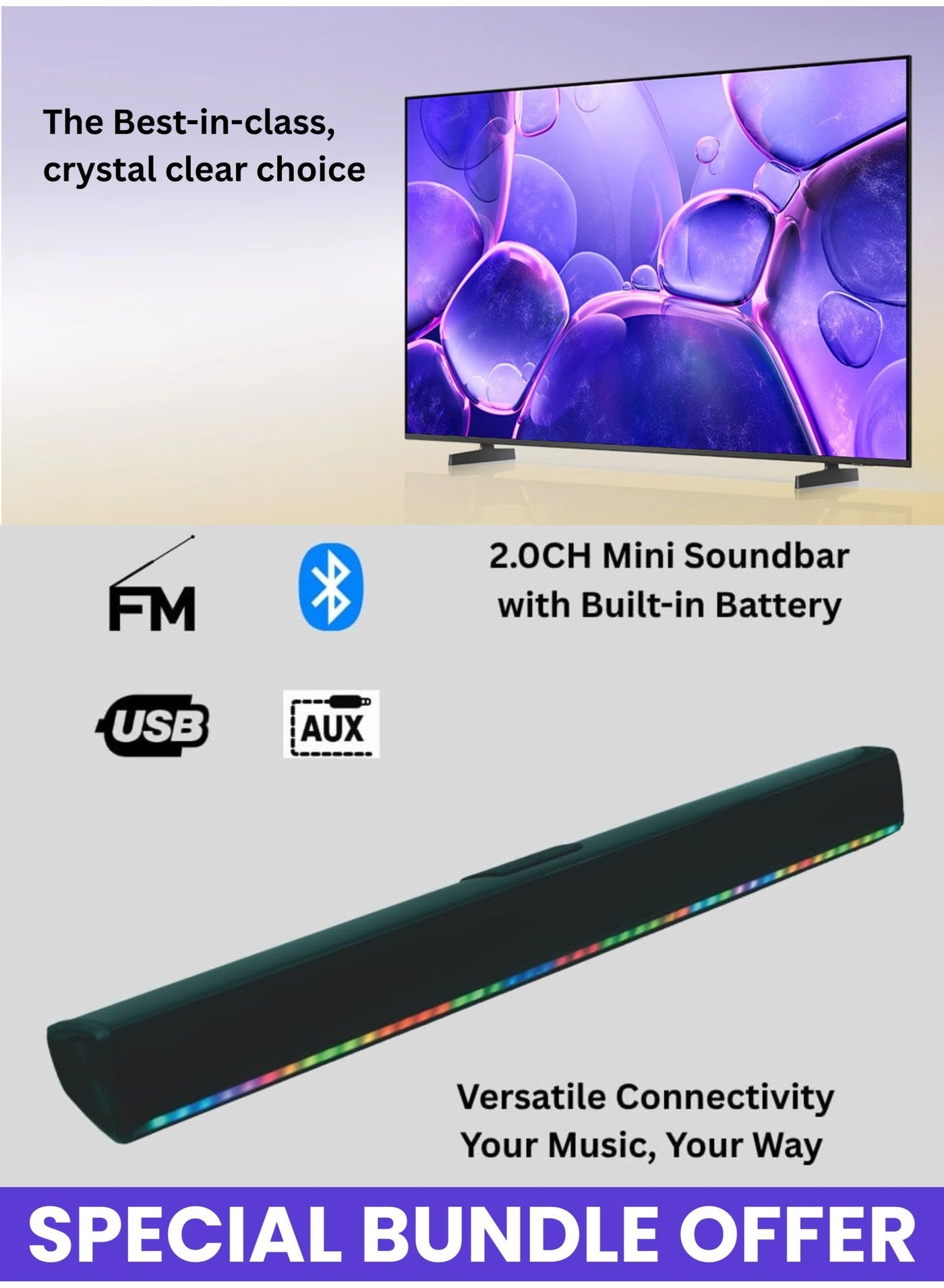 50U8000F+SOUNDBAR - 50in Bundle