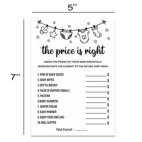 Baby Shower Game - 30 Game Cards