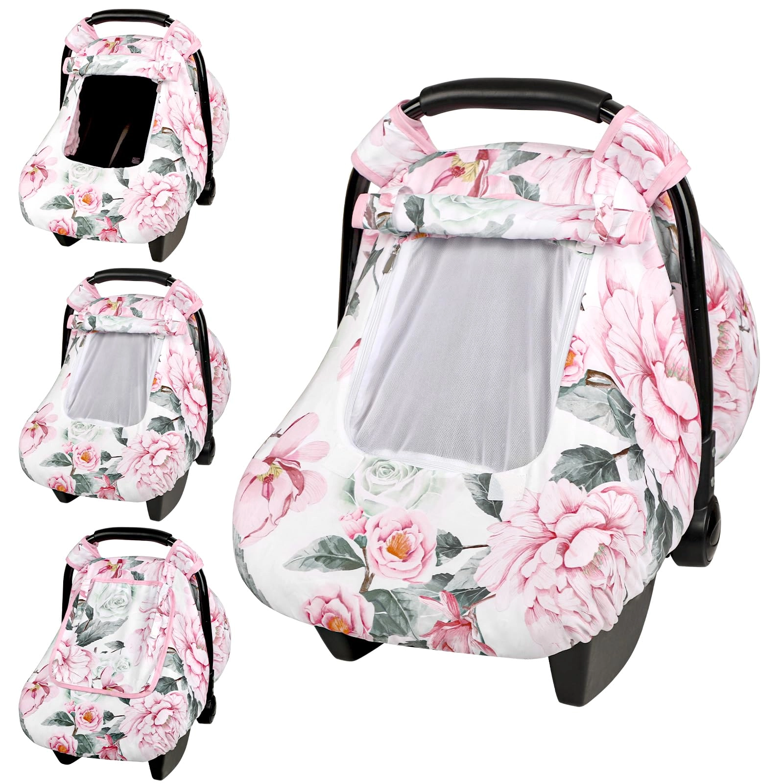 pea pod Car Seat Cover - Floral 2 Layers