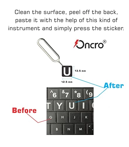 Keyboard Stickers - Pack of 2 Large Black