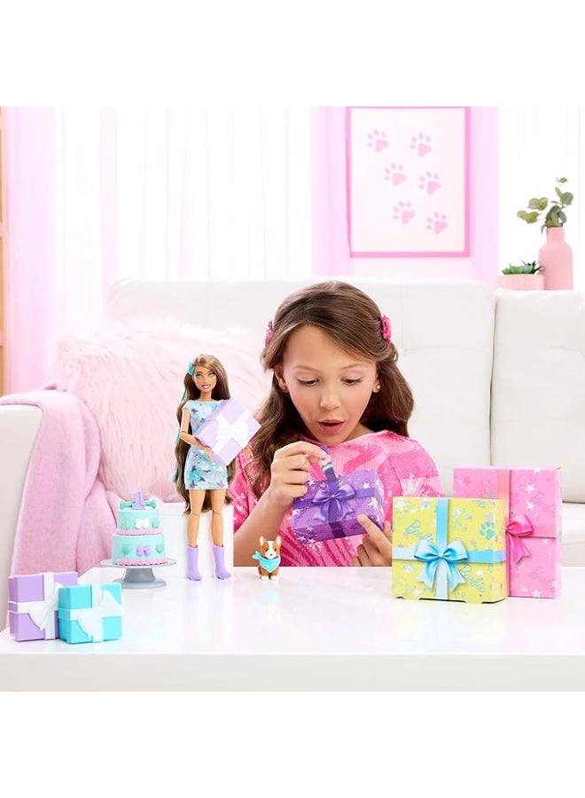 Party Unboxed Reveal - Brunette blue hair streaks