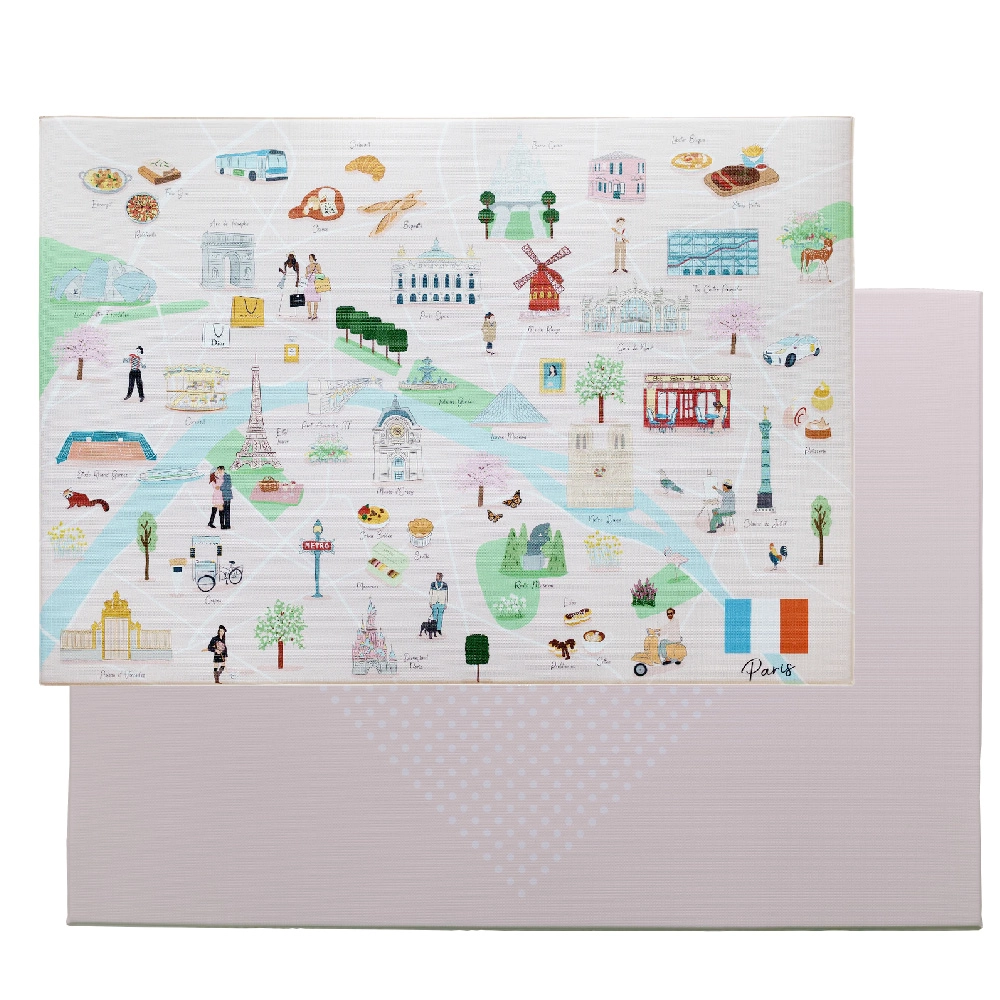 Paris City Tour Reversible Play Mat - 6 months & above