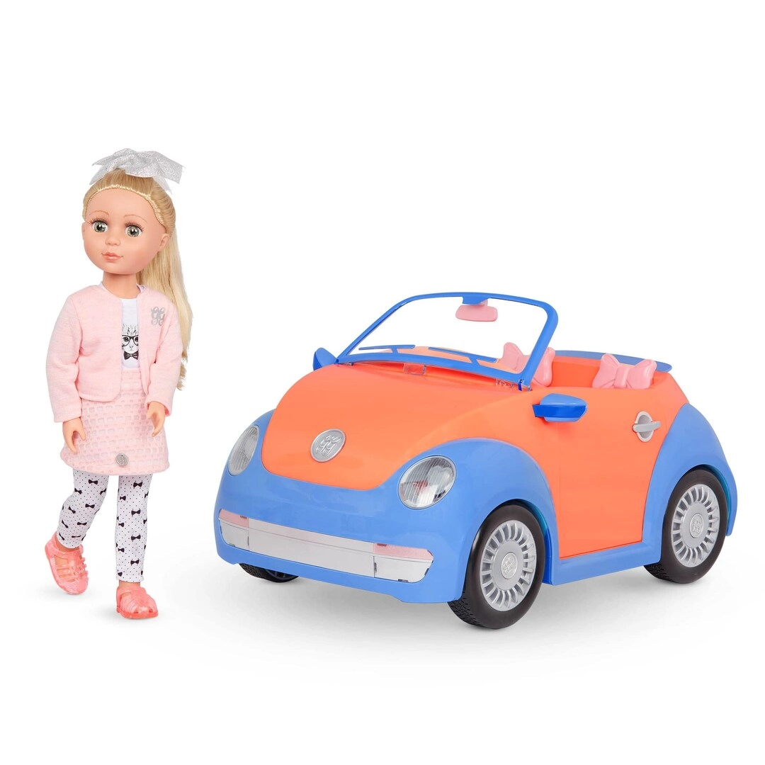 Glitter Girls Fifer Doll - 14inch Blonde Hair + Classic Car - Blue & Orange Ages 3+
