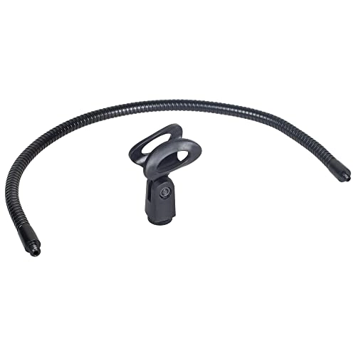 Compact microphone holder - flexible gooseneck swivel microphone clip 1/4 inch adaptor