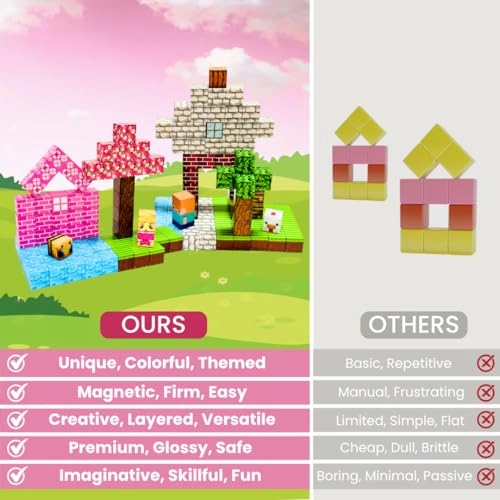 Magnetic Building Blocks - 156 pcs