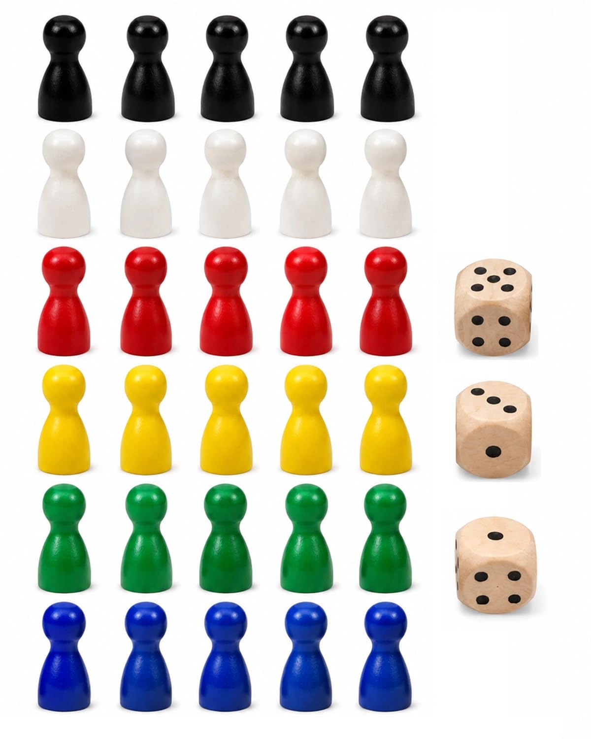 LONZIKP Wooden Toy Figures - 30 Pieces Pack (LOI260401LAN022)