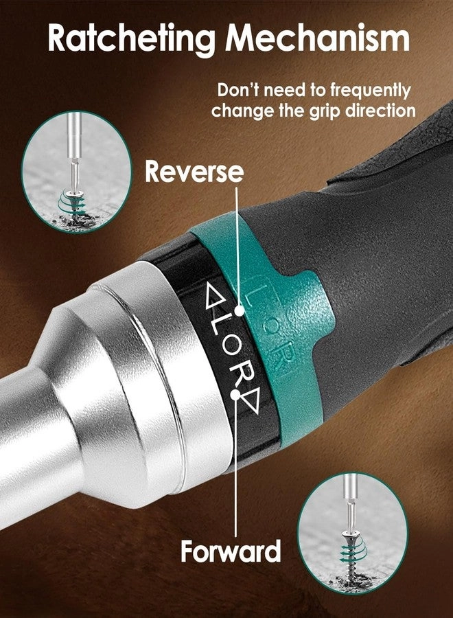 Ratcheting Multi-Bit Screwdriver Set (16 Pcs)