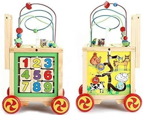 Enzo Wooden Baby Walker - 5-in-1 Activity Center