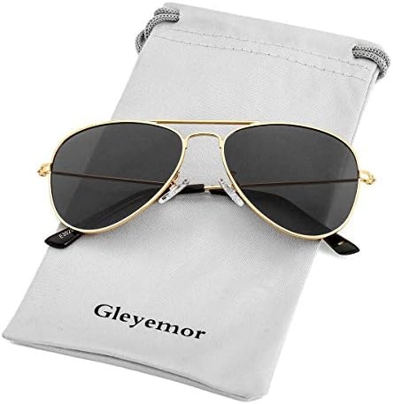 Gleyemor Kids Polarized Aviator Sunglasses - 50mm Gold/Grey