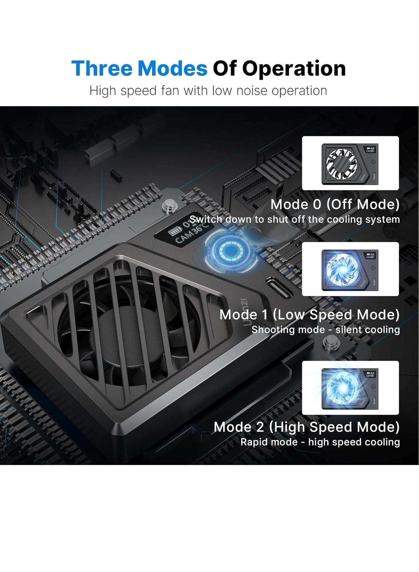 Camera Cooling Fan - Silver Type-C