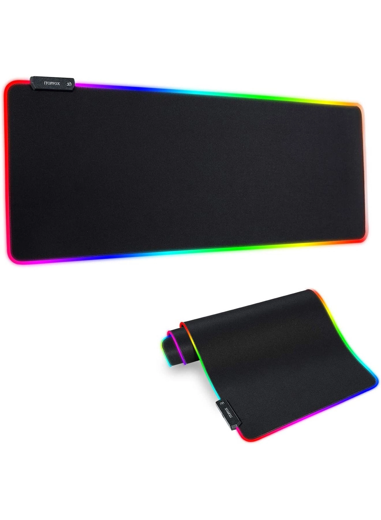GT-Wheel RGB Large Superfine Fiber Braided Gaming Mouse Pad