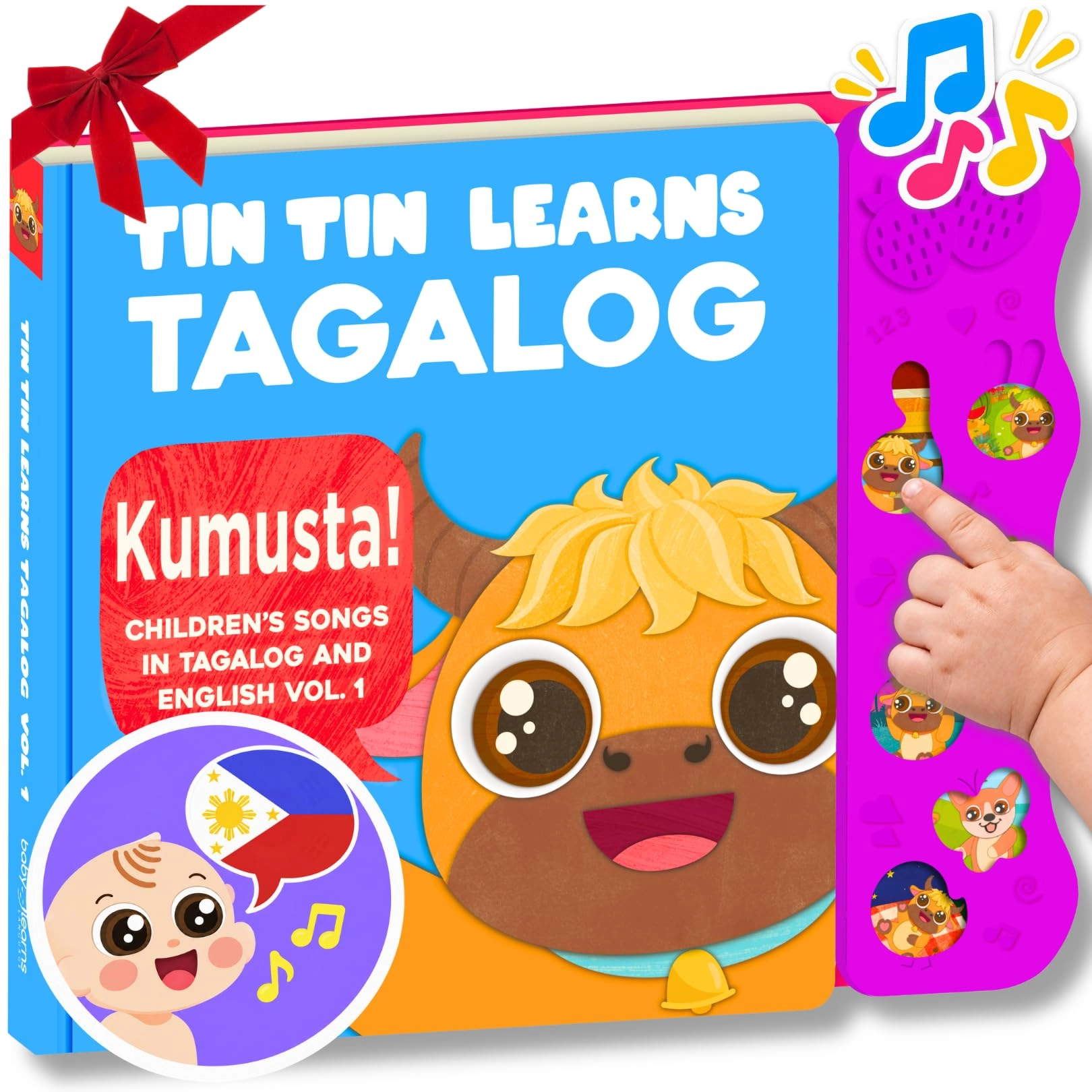 Tin Tin Learns Tagalog - Kumusta! Children's Songs in Tagalog and English, Vol. 1 (Tagalog / English)