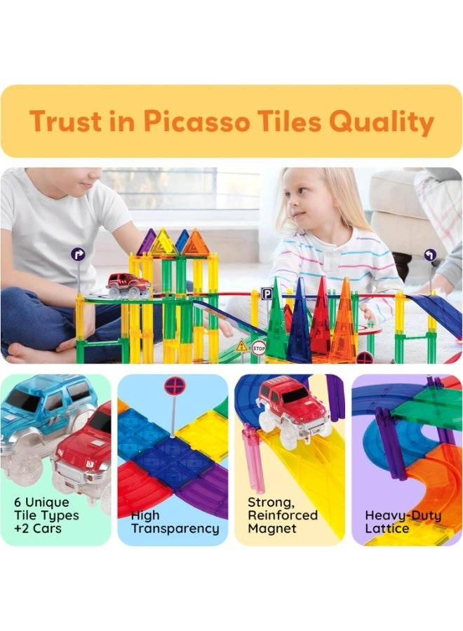 Magnetic Tiles Race Track - 80 pcs