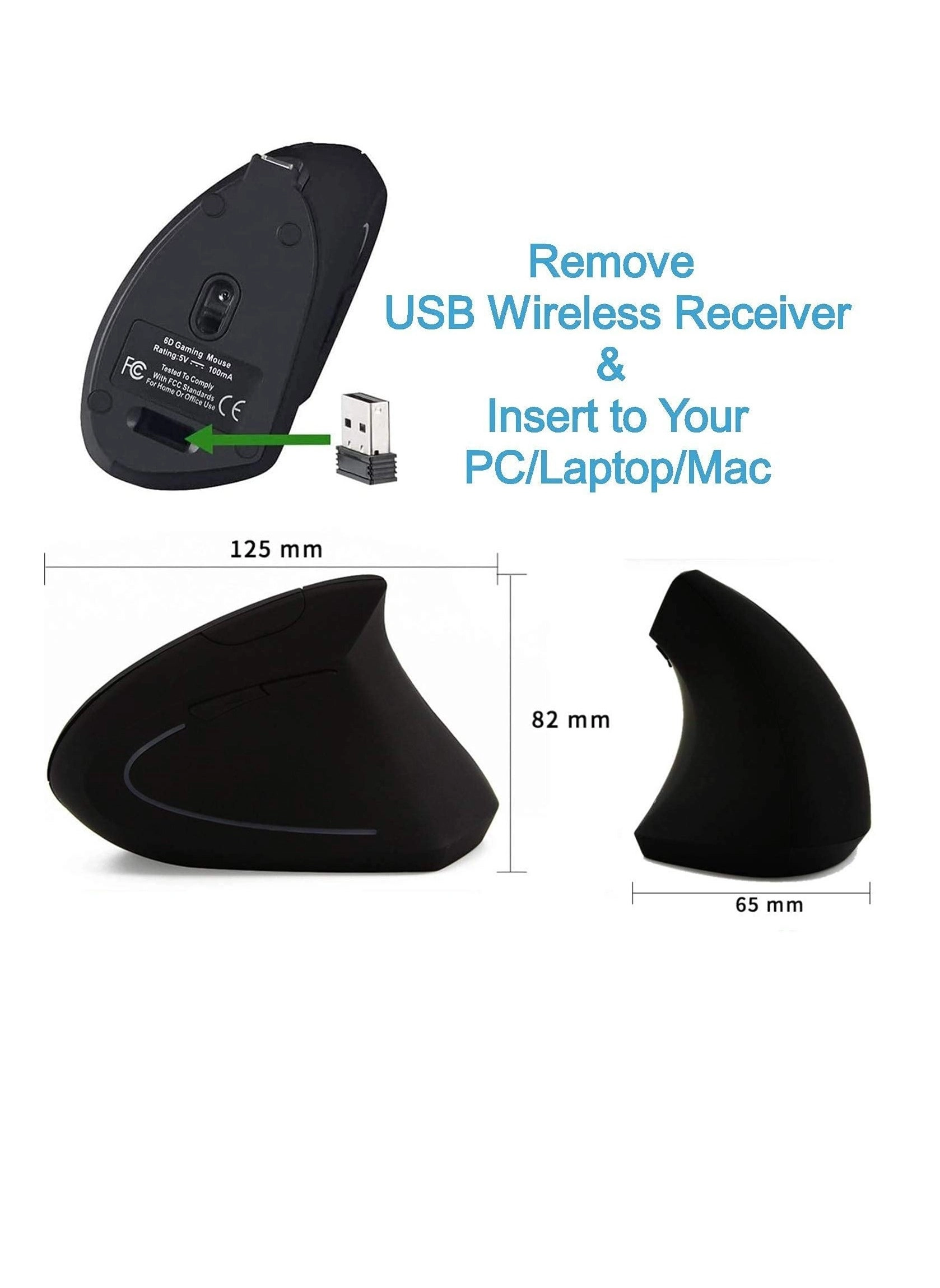 SMK-3381 Ergonomic Vertical Mouse - Wireless