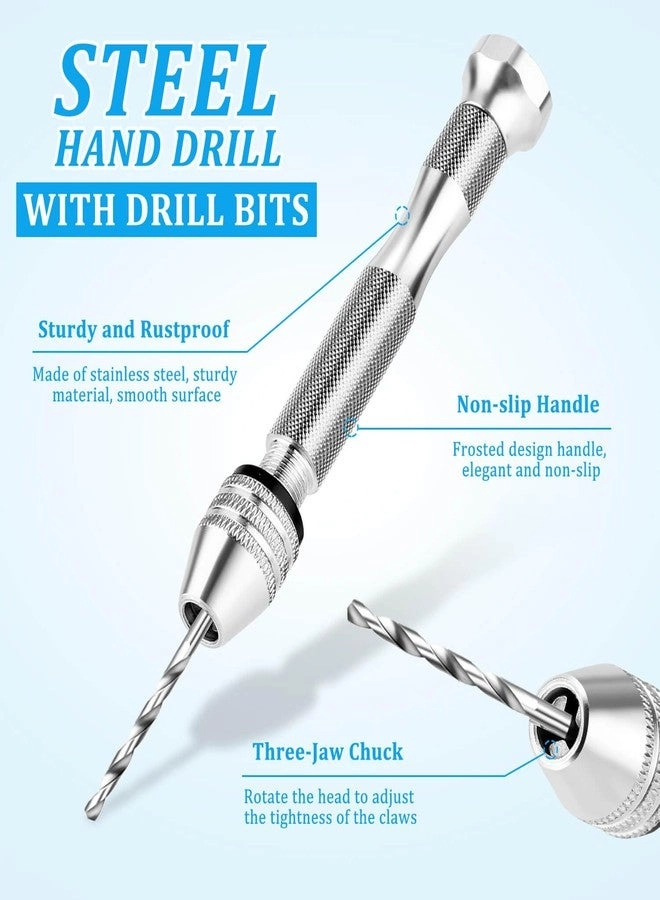 Pin Vise Hand Drill Set - 600PCS 10 Different Sizes Drill Bits