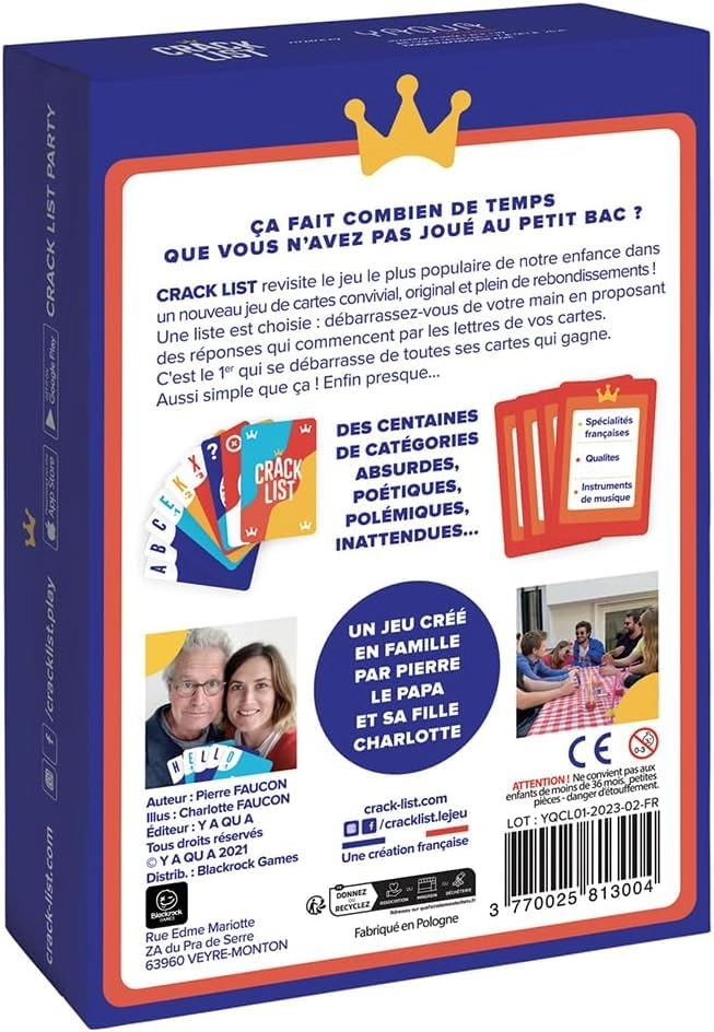 Crack List + Crack Story + Bottle Opener (French)