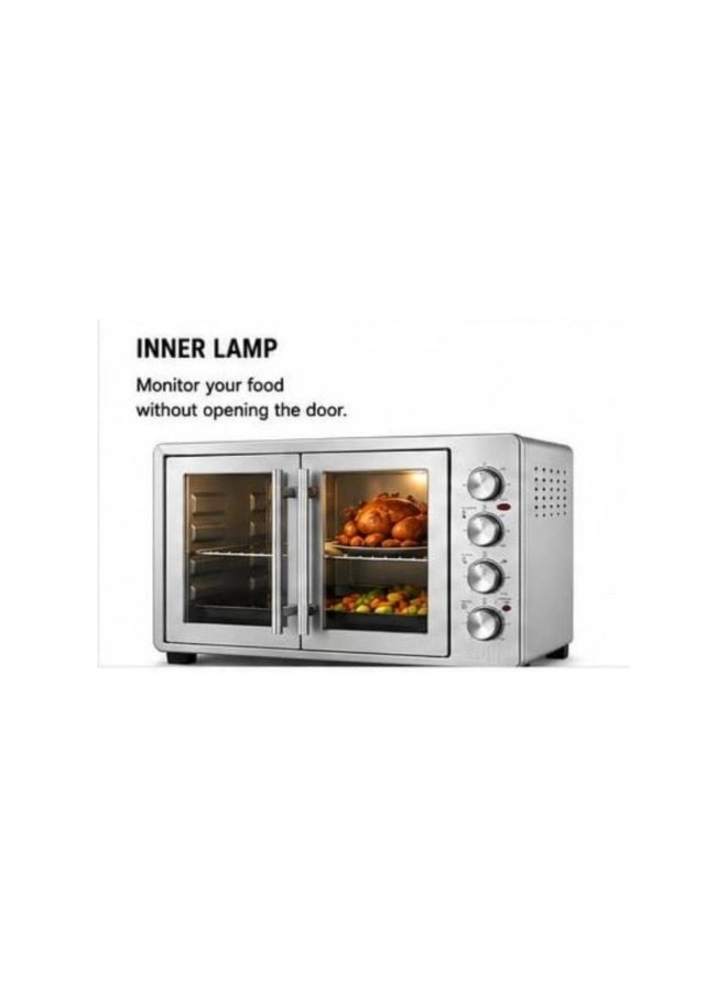 Electric Oven - Double Glass Doors Interior Light Fast Heating