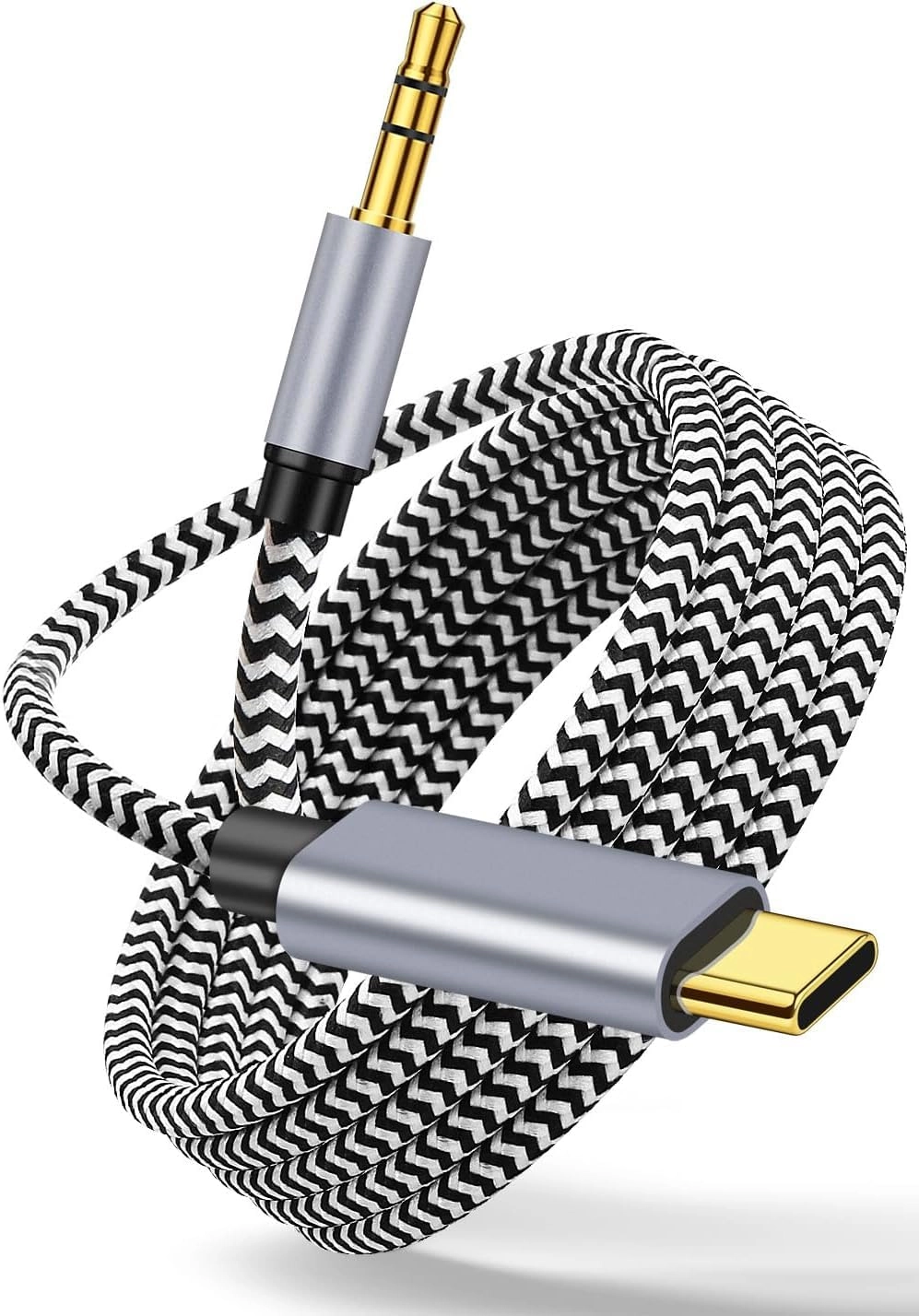 LecLooc USB C to 3.5mm Audio Aux Jack Cable - 4FT