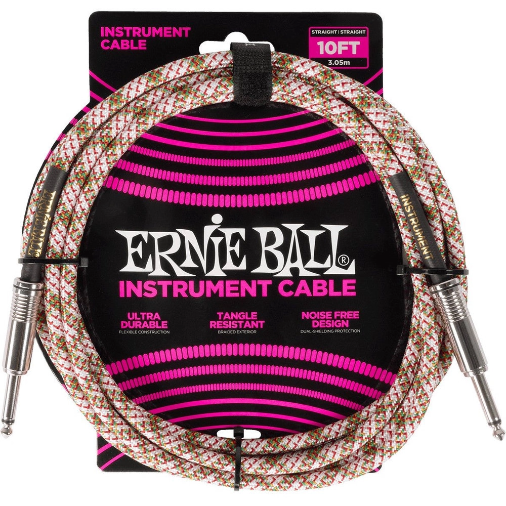 Ernie Ball P06426 Braided Instrument Cable - 10Ft