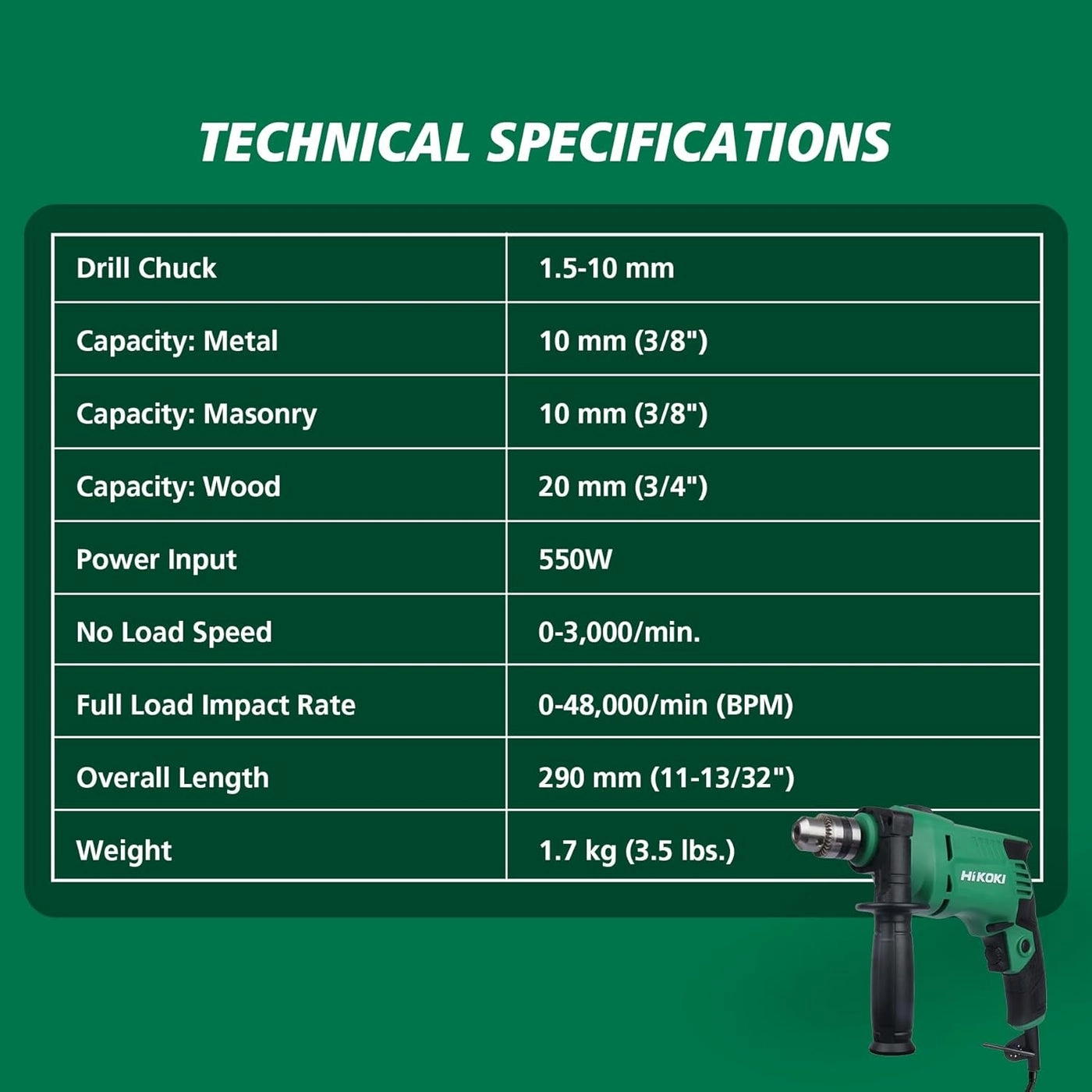 Dv10Vst - 10Mm 550W Kit