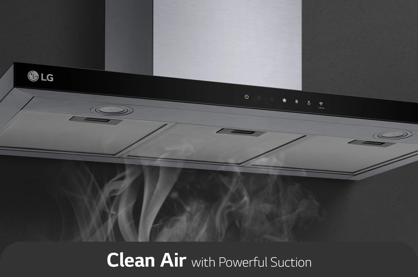 T-Shape Wall Mounted Hood - 90 cm Silver