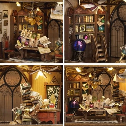 Miniature Wooden Dollhouse Furniture Kit - Creative Room 1:24