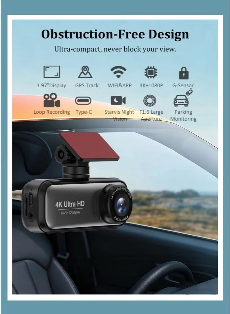 BlueFire Dual Dash Cam - 4K