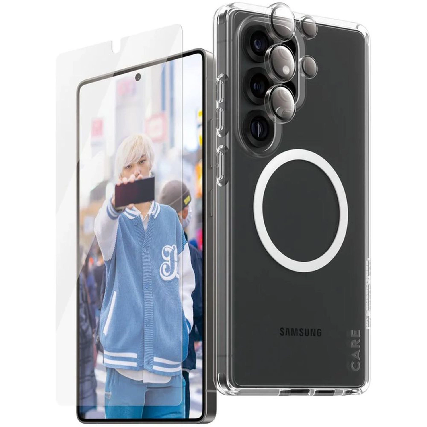 Clear Glass Screen Protector + Camera Lens Protector for Samsung Galaxy S25 Ultra