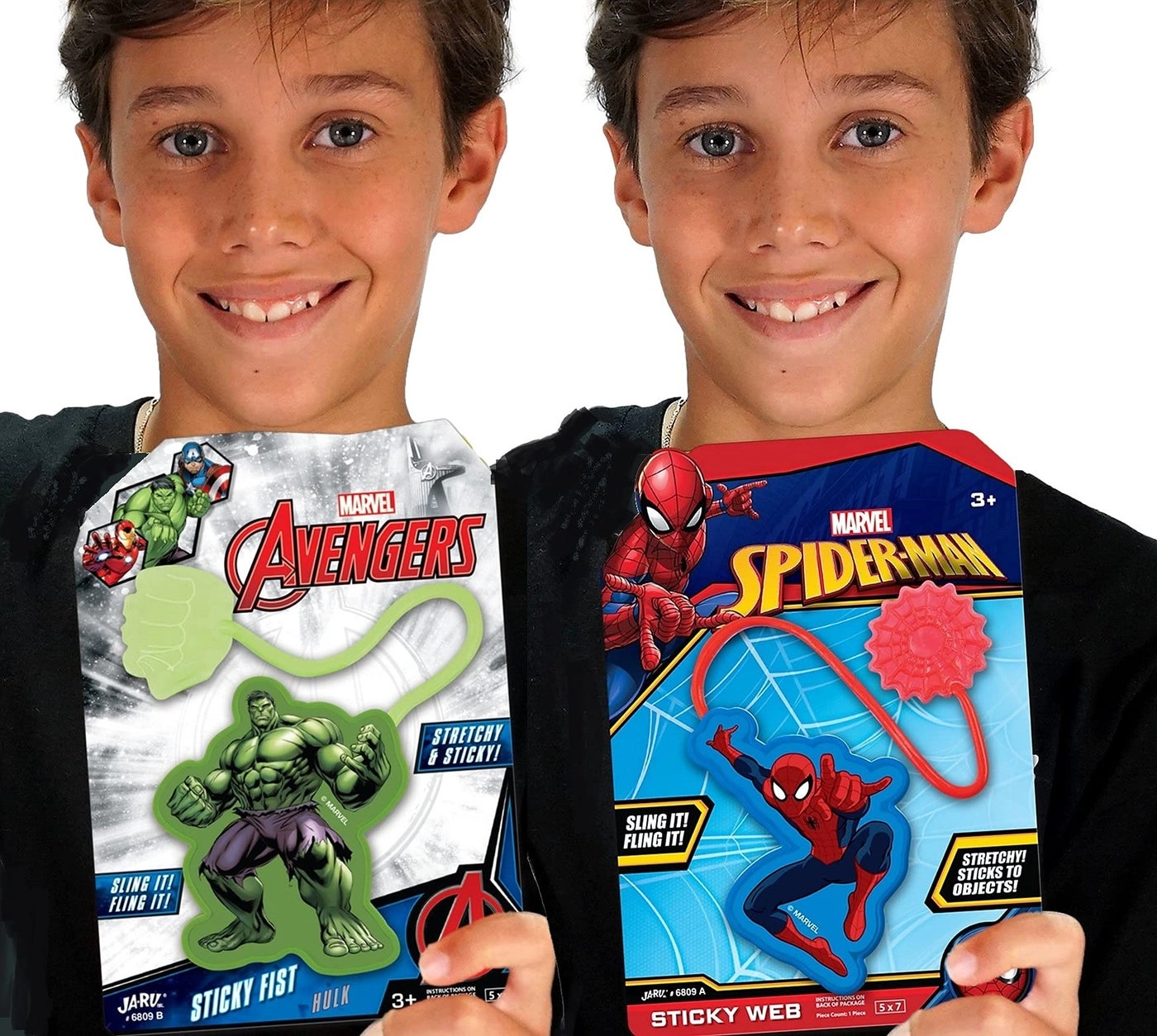 Marvel Sticky Stretchy Toys - Spiderman & Hulk (AB-6809-8) 8 pcs
