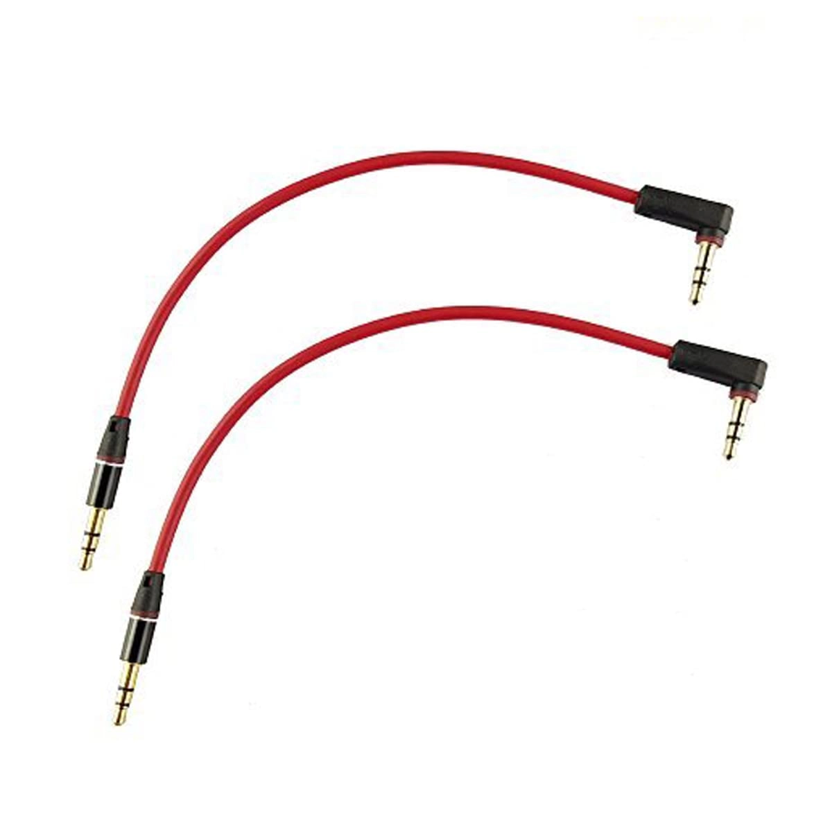 3.5mm TRRS Audio Cable - Right Angle 8 inch 2Pack