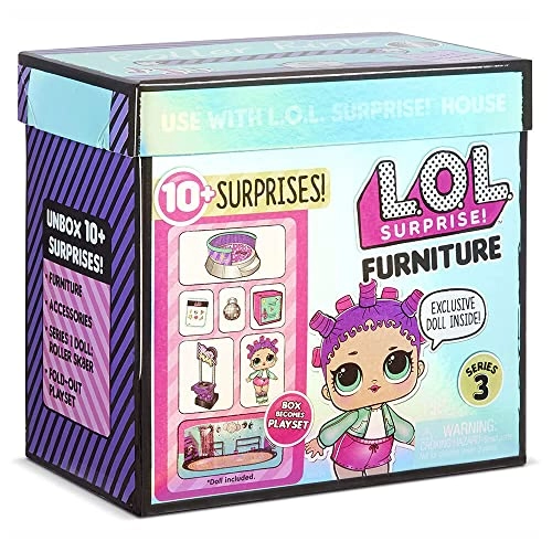 Roller Sk8er Doll - 10+ Surprises Furniture Series 3 Ages 6+