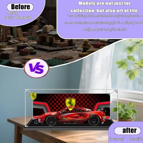 Acrylic Display Case - Compatible with Lego 62 x 30 x 20 cm