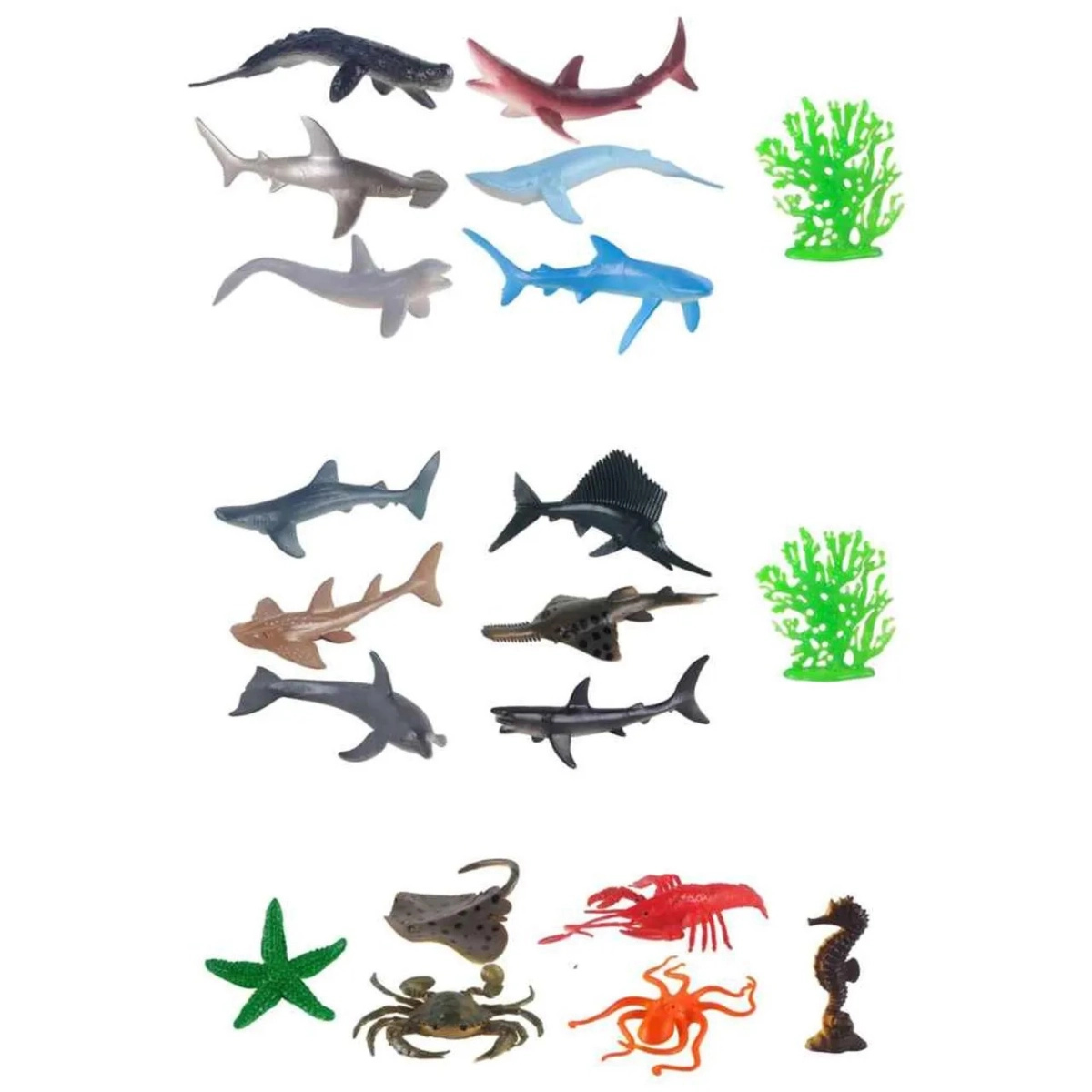 Sea World Collectable Animal Toy - (ALGT-555A-6) 6 pcs