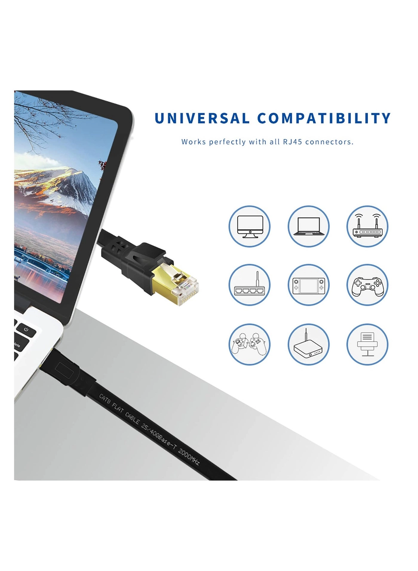 Cat 8 Ethernet Cable - 2M