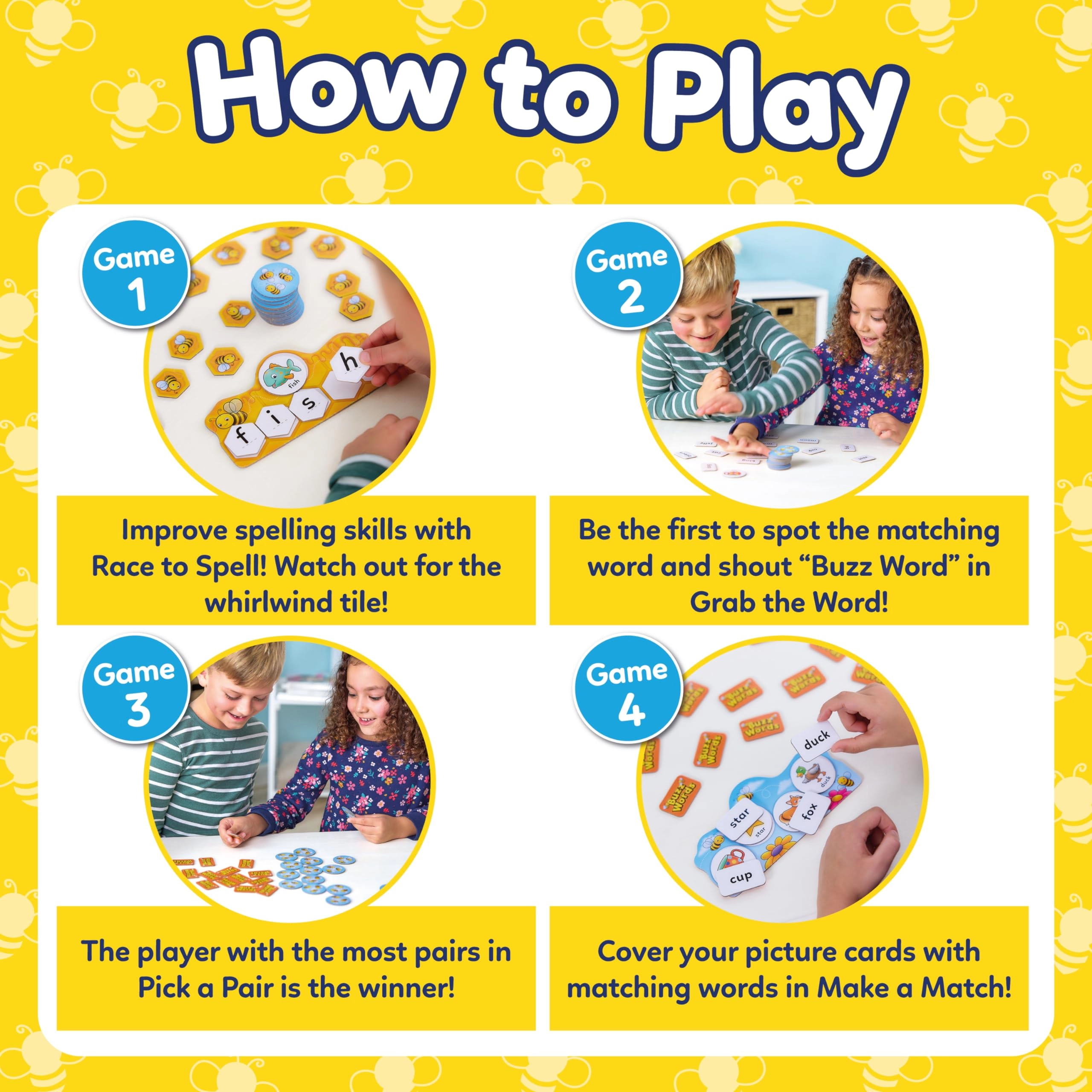 Buzz Words Spelling Game - Suitable for 5 years and above