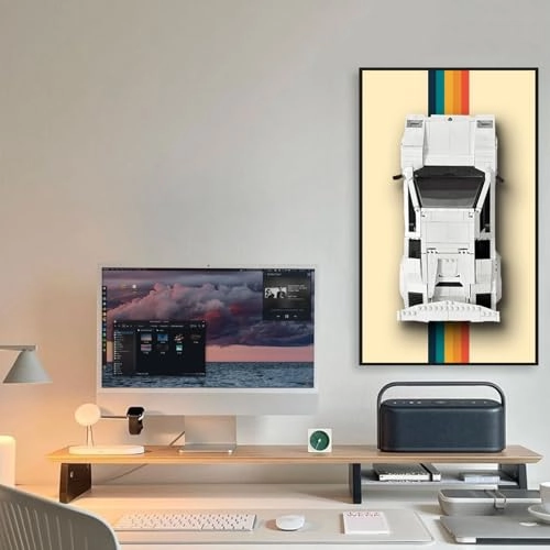 Display Wall Plate for LEGO Lamborghini Countach 5000 Quattrovalvole 10337 - 50X30cm