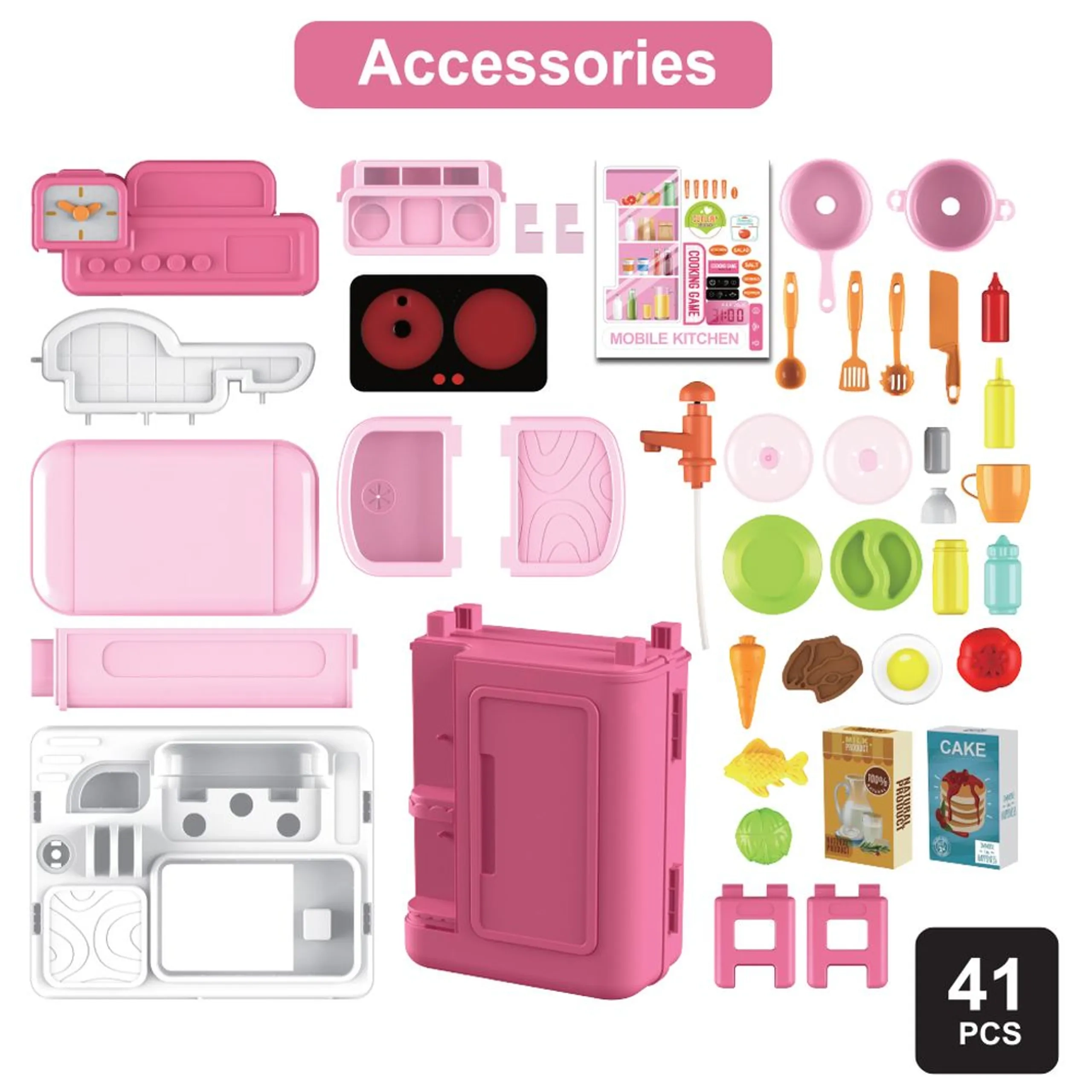 Role Play Chef Toy Set Luggage Case - 41 pcs (SAM-LS_RPLC_KTPI)