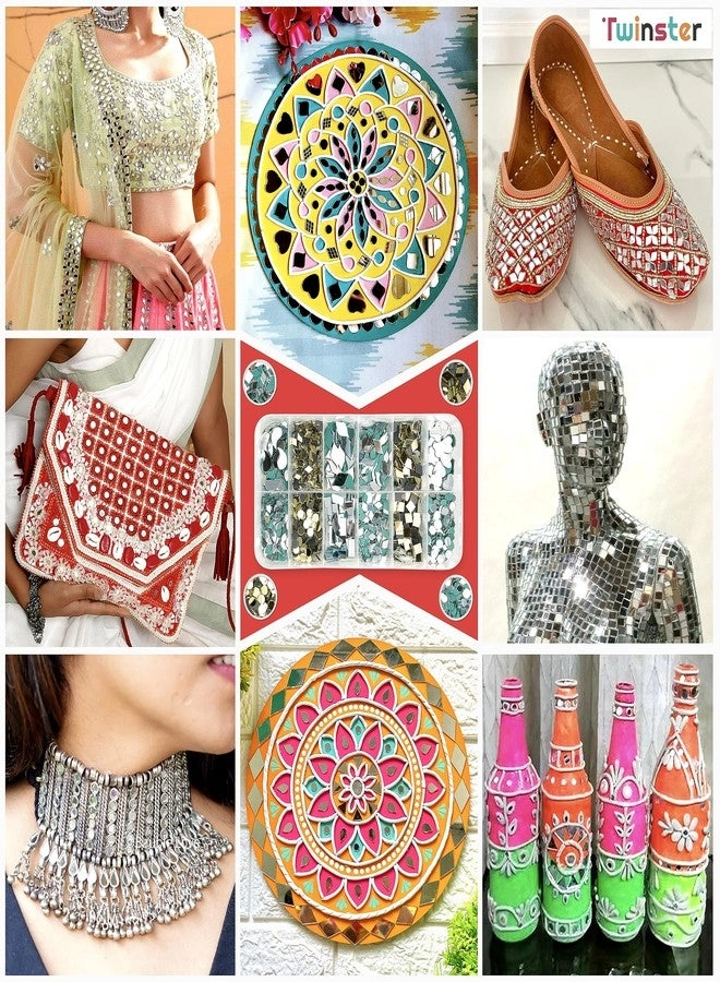 Mirrors for Craft Work - 1300 Total Pieces